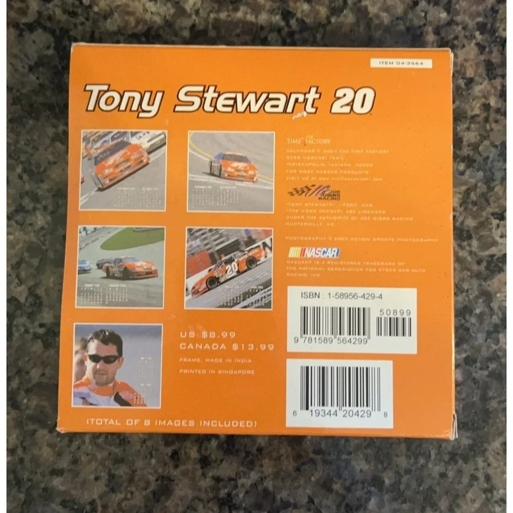 Vintage Tony Stewart wooden desk calendar 2004 in box